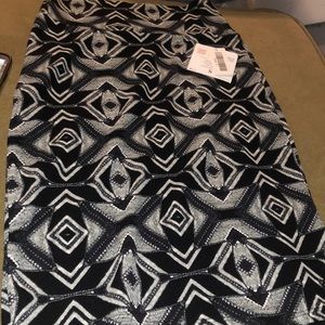 Black&Grey Pattern Pencil Skirt